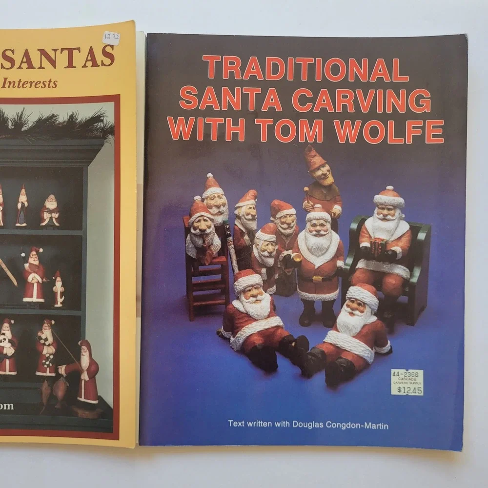 Santa Woodcarving Books Ron Ransom Tom Wolfe Traditional Lot of 2
